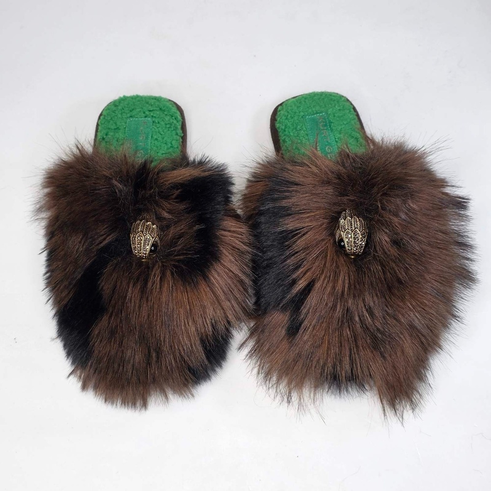 Kurt Geiger London Kensington Slippers Women's Size 6.5 EU 37 Meena Eagle Shoes